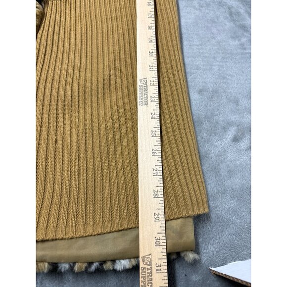 Mercer Street Studio Womens 3X Faux Fur Ribbed Knit Vest Leopard Print Classy - Picture 7 of 8